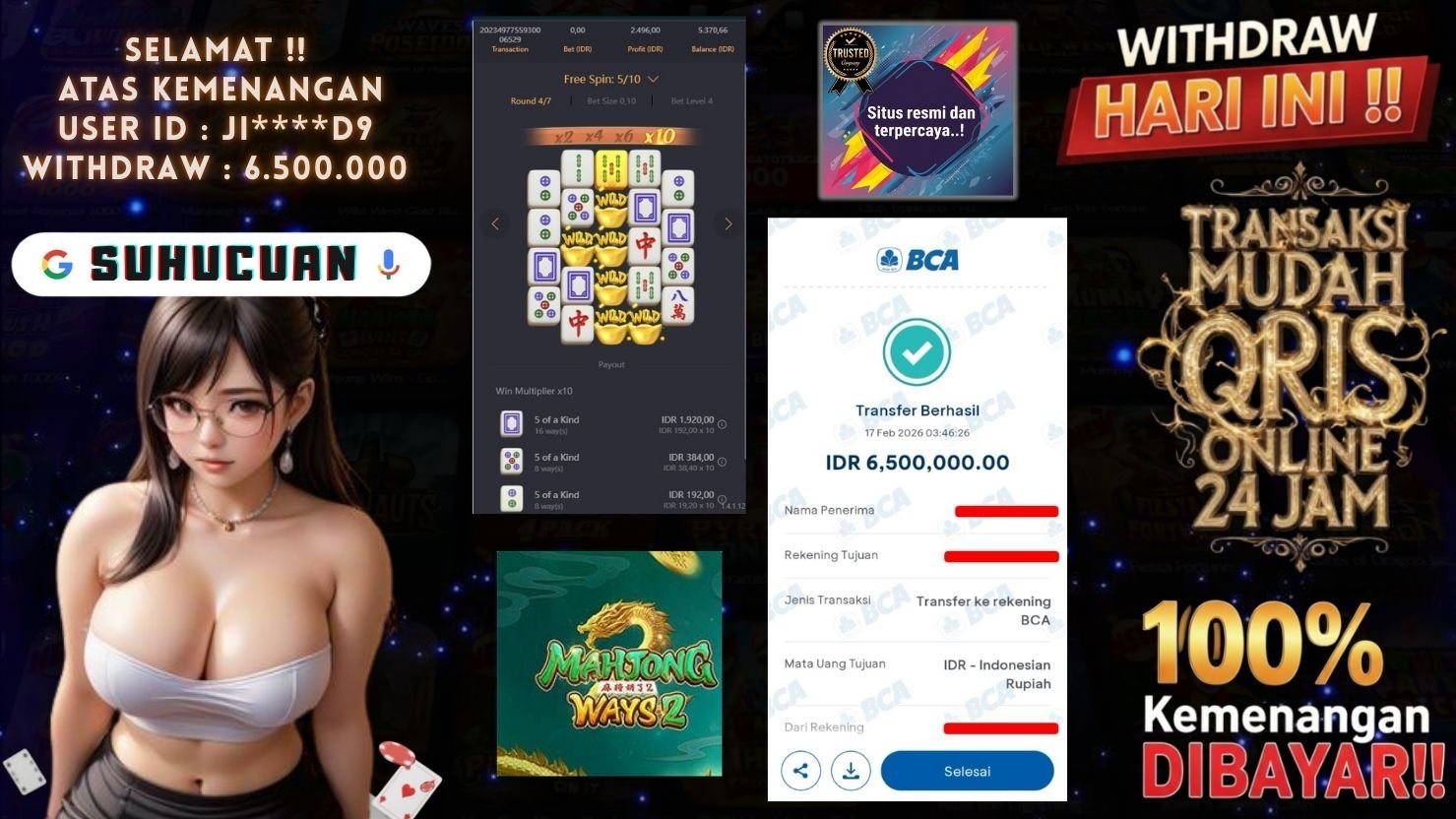 SUHUCUAN JACKPOT SLOT MAHJONG WAYS 2